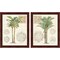 Vintage Palm Study by Wild Apple Portfolio, 2 Piece Brown Framed Art Set